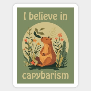 I believe in capybarism capybara Sticker